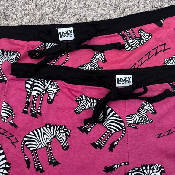 NWT Lazy One Sleeping Zebras womans boxers Juniors Size Large - Picture 2 of 5